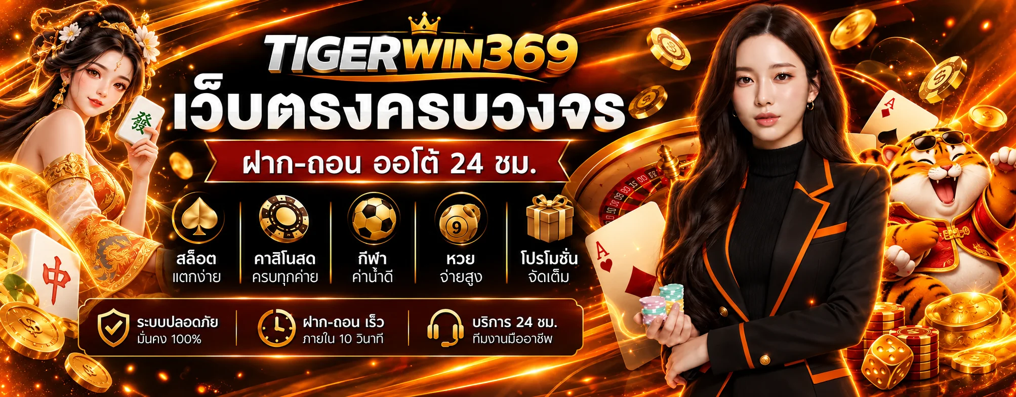 TIGERWIN369 เว็บตรง สล็อต บาคาร่า แทงบอล ฝากถอนออโต้
